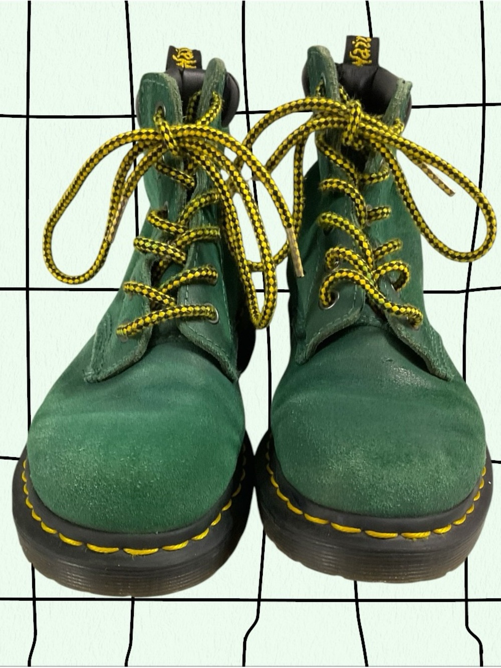 Dr. Martens 939 Ben Boots Dr Green/Black Sole with Yellow Tint Women's Size 6